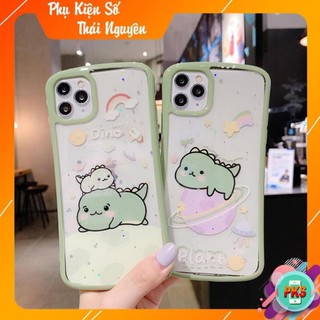 Ốp lưng iphone - ốp iphone kim tuyến cong dino-khủng long 6/6s/6plus/6splus/ 7plus/ 8plus / x /xs /xs max /11 /11 promax