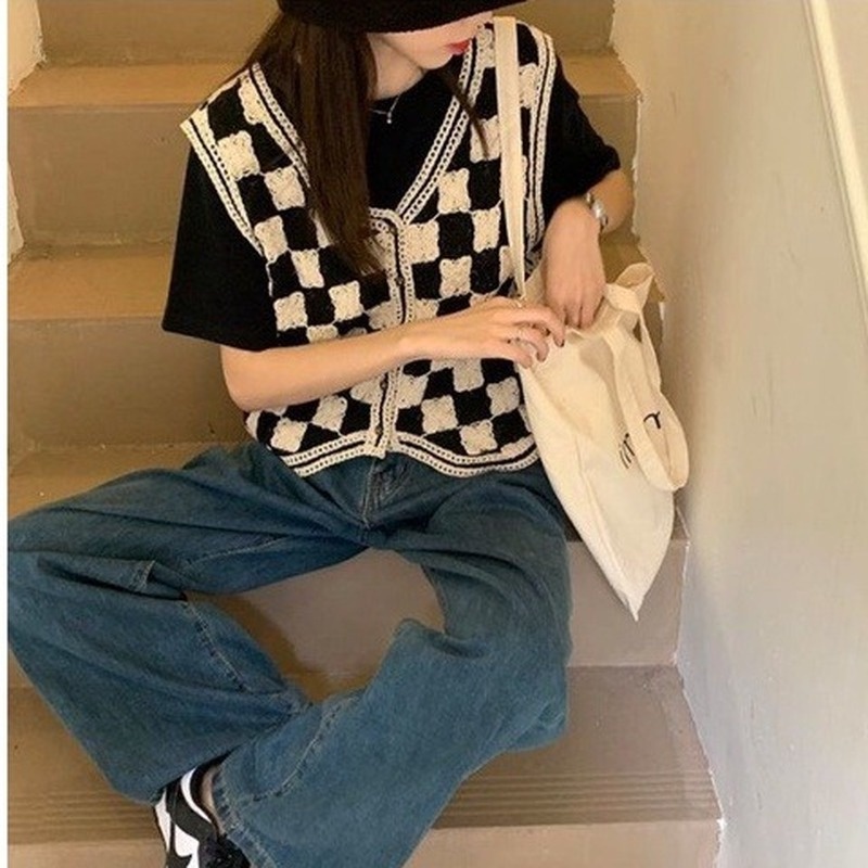 Áo cardigan dệt kim cổ chữ V phong cách retro 211201 | BigBuy360 - bigbuy360.vn