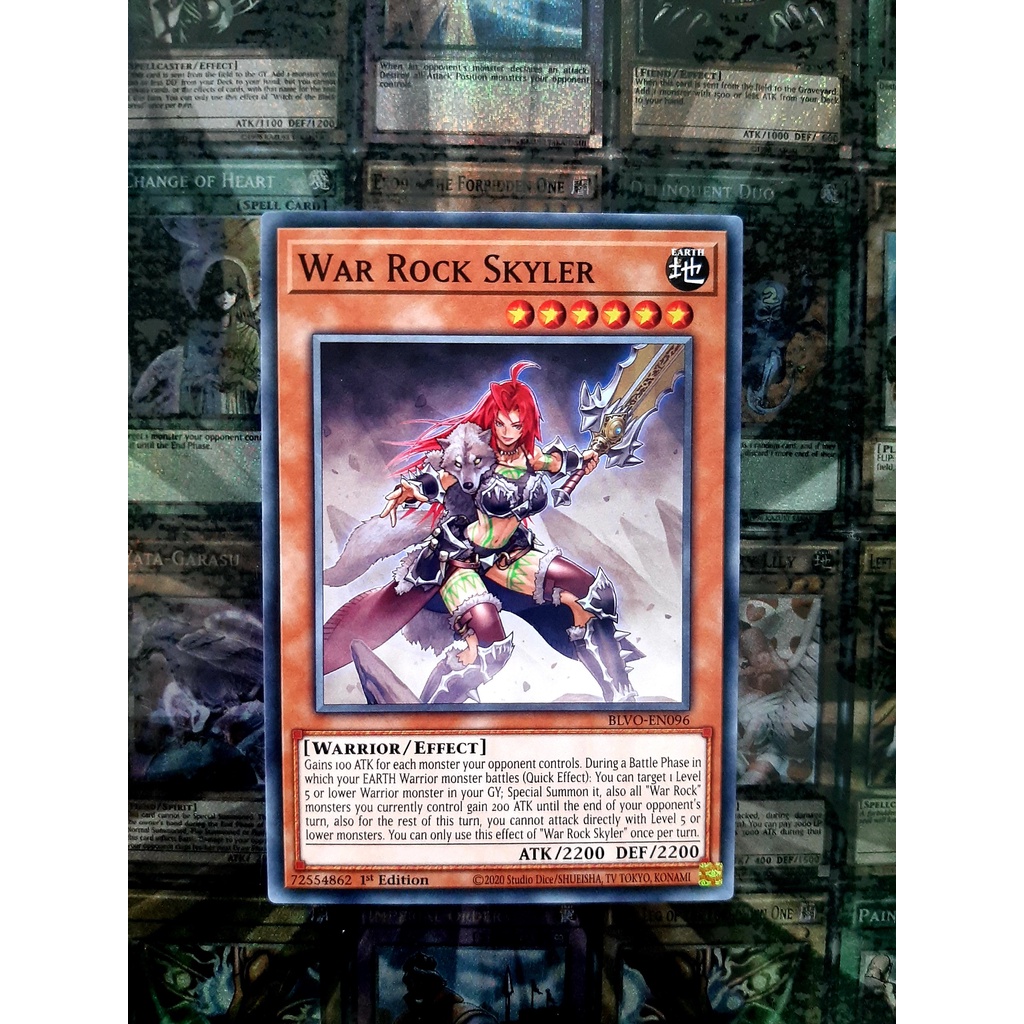 [ ĐỖ LẠC SHOP ] THẺ BÀI YUGIOH MONSTER - War Rock Skyler - BLVO-EN096 - Common 1st Edition