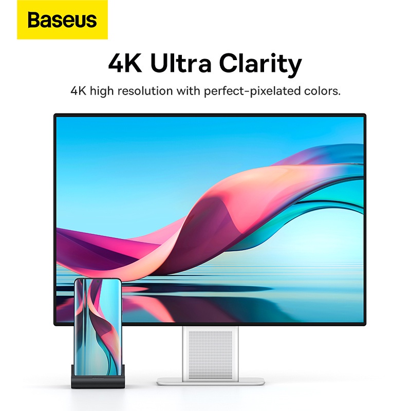 Trạm Sạc Nhanh Baseus Chuyển Đổi USB c Hub Sang HDMI 4K USB 3.0 PD 100W Cho Điện Thoại Thông Minh Dex