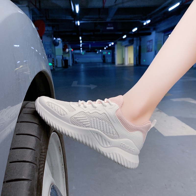 CHZK Giày Thể Thao Phối Lưới Thoáng Khí Siêu Nhẹ Thời Trang Năng Động Cho Nữ CHZK117