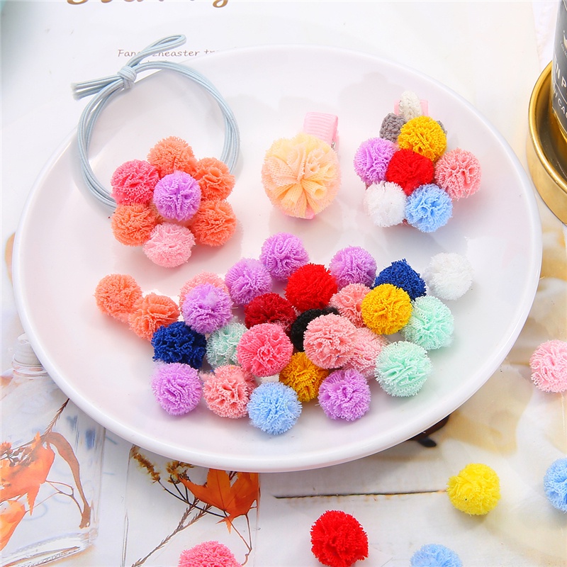 30 Quả bóng sợi polyester co giãn nhiều màu sắc đa ứng dụng cho may vá/ trang sức/ trang trí tiệc DIY