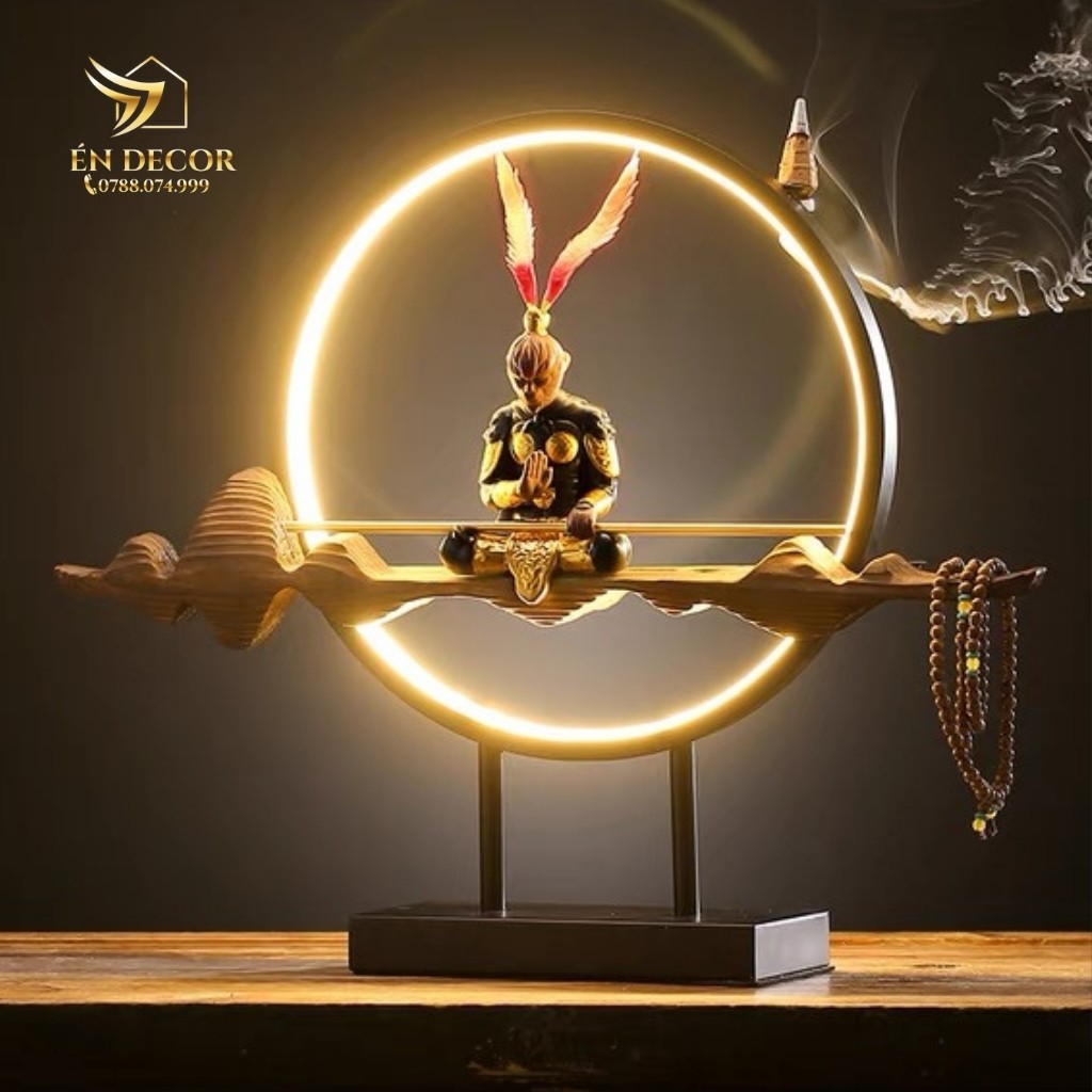 Tôn Ngộ Không, Có Đèn Led, Đốt Hương Trầm, Én Decor