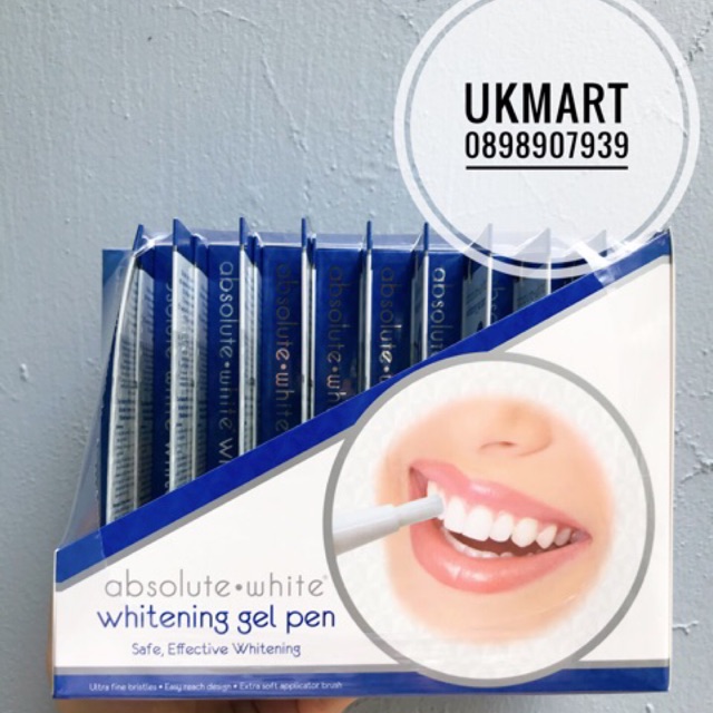 Bút Tẩy Trắng Răng Trắng 2 tông chỉ trong 1 tuần DR FRESH absolute white Whitening Gel Pen UK