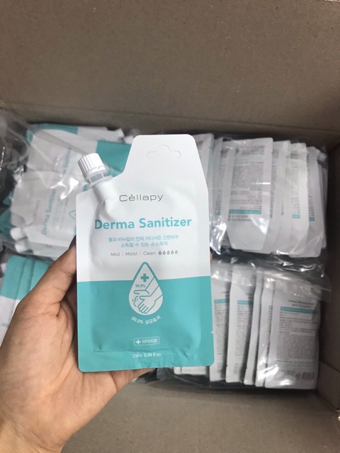 ( Sẵn ) Gel rửa tay khô diệt khuẩn Cellapy Derma Sanitizer 25gr | BigBuy360 - bigbuy360.vn