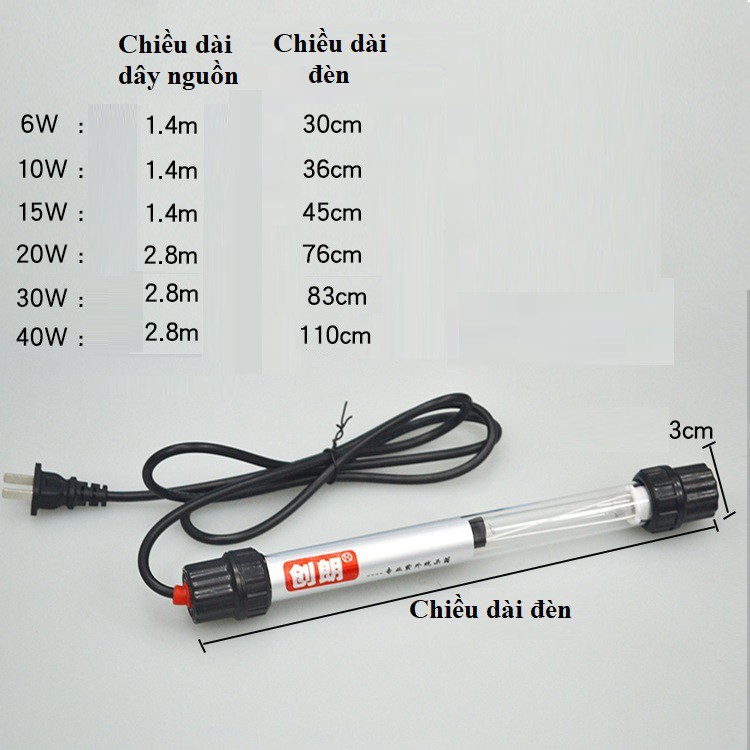 Đèn UV Diệt Tảo Diệt Khuẩn