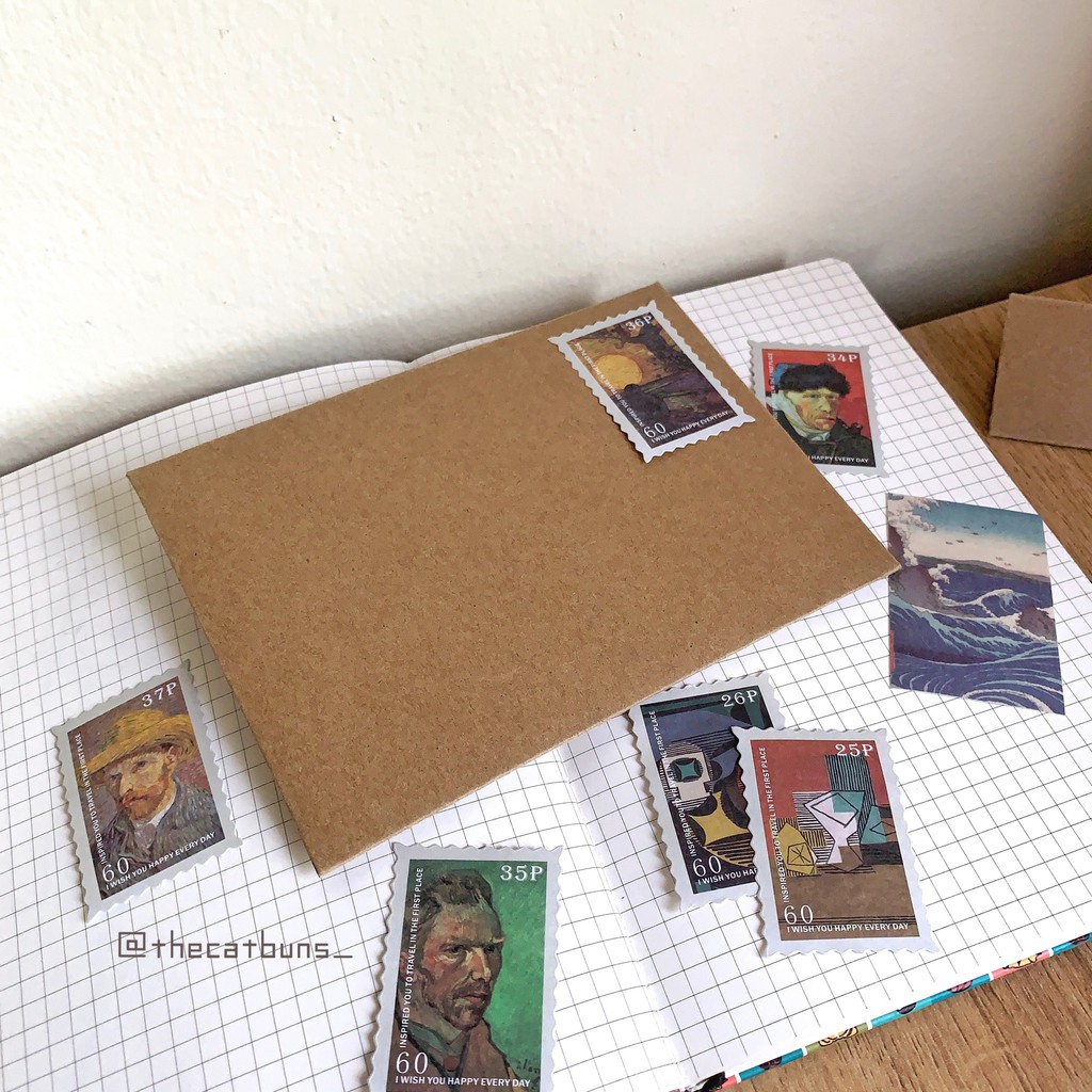 Set 5 bao thư/Phong bì giấy kraft khổ A6