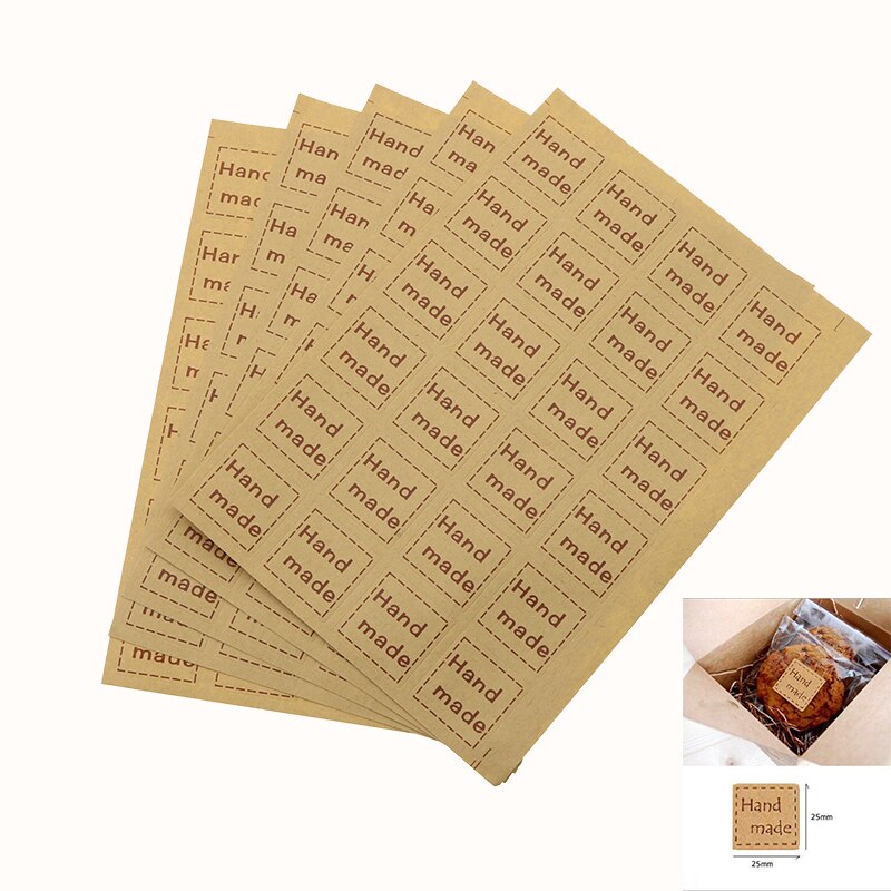Set 120 Nhãn Dán Giấy Retro 25x25mm