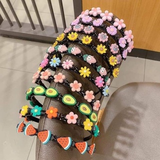 Sét 4 Bờm kẹp tóc hàn quốc 2 in 1 hình hoa quả cho bé Và người lớn siêu cute đủ màu như hình