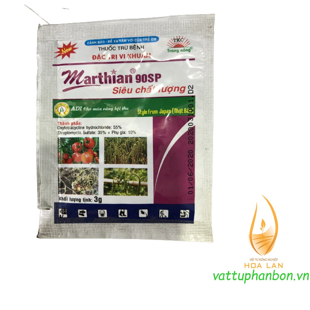 THUỐC TRỪ BỆNH MARTHIAN 90SP - Đặc trị vi khuẩn - #311A# 3g