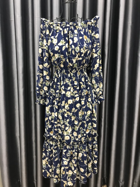COM BO 02 ĐẦM MAXI BẸT VAI