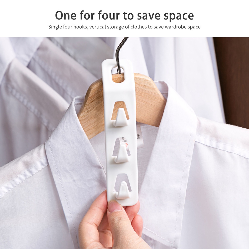 Set giá treo đồ mở rộng JUJIAJIA nhiều móc hỗ trợ tiện lợi dành cho tủ quần áo gia đình