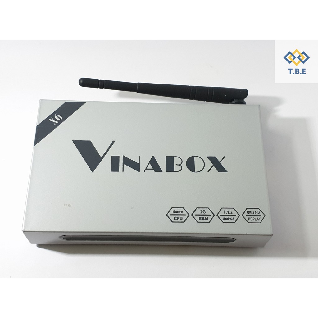 ANDROID TV BOX VINABOX X6 - CHIP LÕI 4 - RAM 2GB - CÓ TÍCH HỢP ĐIỀU KHIỂN BẰNG GIỌNG NÓI