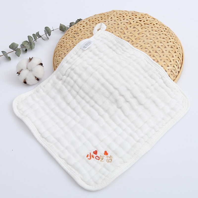 PVN35939 Sét 5 khăn sữa 6 lớp thêu chữ size 30*30 mềm mịn cho bé yêu T2