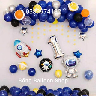 SET BÓNG TRANG TRÍ SINH NHẬT BÉ TRAI PHI HÀNH GIA PHG2 Y HÌNH🍓FREESHIP🍓TẶNG KÈM BƠM + BĂNG DÍNH - ĐỒ CHƠI CHO BÉ