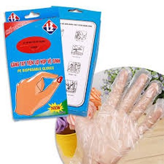 Găng tay nilon hộp 100 chiếc