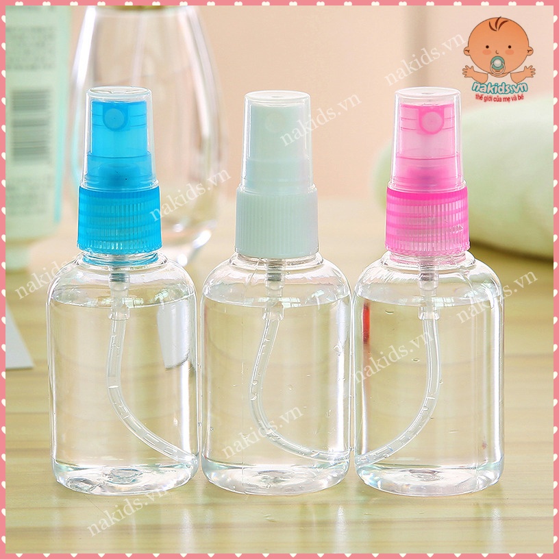 Chai Xịt Phun Sương, Lọ Chiết Mỹ Phẩm, Tinh Dầu, Dung Dịch Sát Khuẩn Trong Suốt Dung Tích 100ml, 50ml