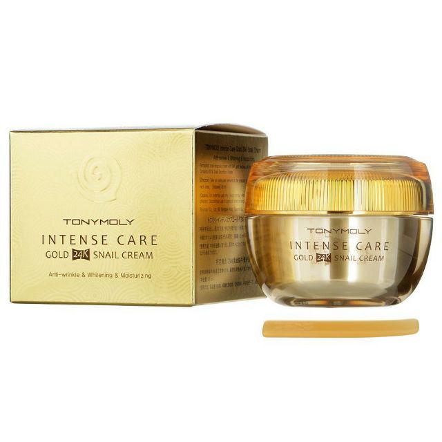 New Kem ốc sên vàng 24k chống lão hoá, nám, tàn nhang Tonymoly Intense Care Gold 24k Snail Cream