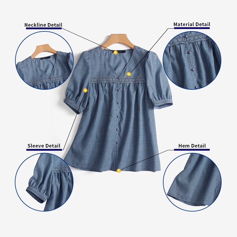 Áo ZANZEA tay lỡ cổ chữ V thời trang quyến rũ cho nữ