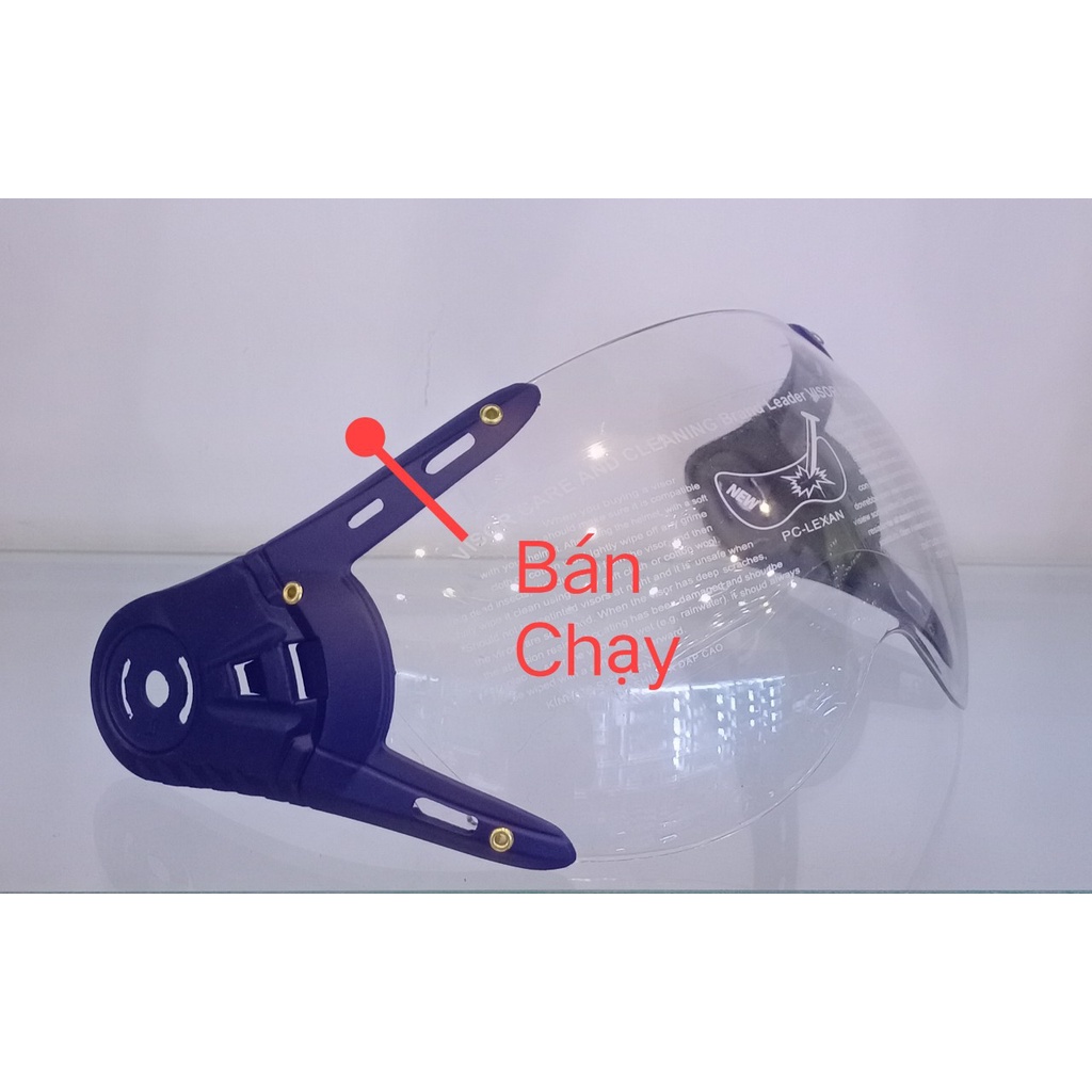 Kính Gắn Nón Bảo Hiểm 1/2 và nón 3/4 : [ Hàng Cty - Kính Chống Tia Uv - Tia Cực Tím ]