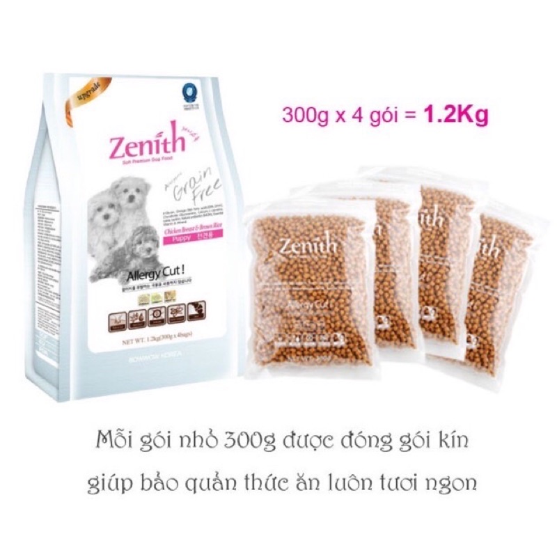 Zenith hạt mềm cho chó túi 300g