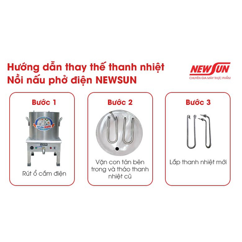 Thanh nhiệt qùy nồi nấu phở NEWSUN