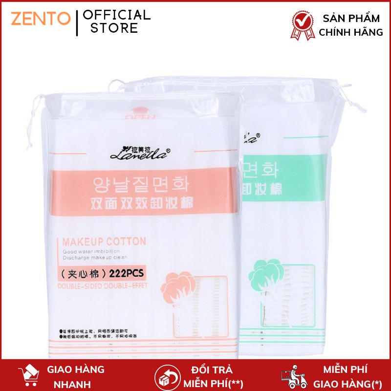 Bông tẩy trang hộp 100 miếng 100% cotton BTT-M01
