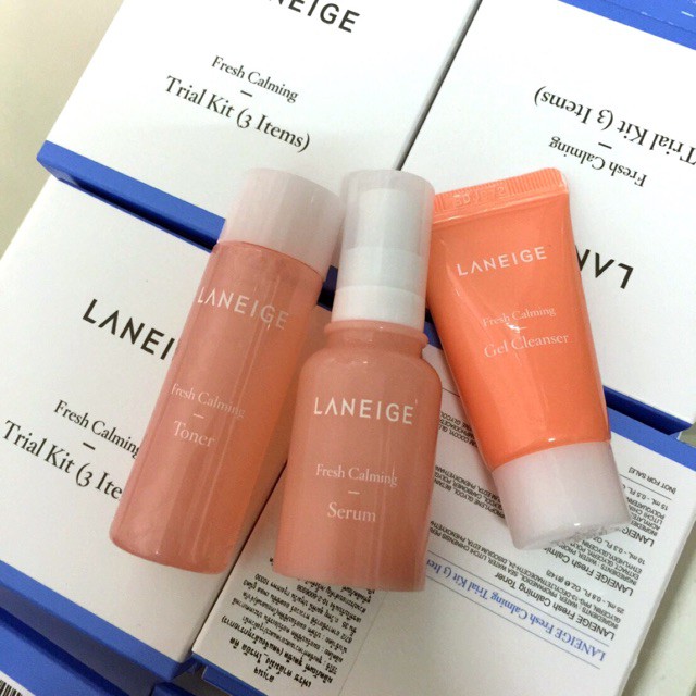 [3 Sản Phẩm In 1] Bộ Dưỡng Da Laneige Fresh Calming Trial Kit 3 Items