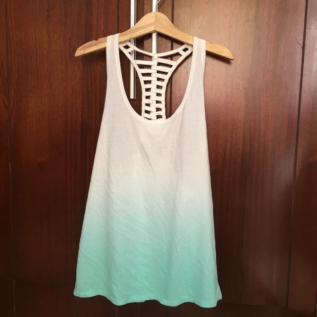 ÁO OMBRE XANH NHẠT - f21 vnxk