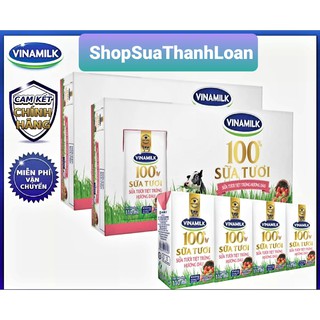 [HSD T7-2021] THÙNG 48 HỘP SỮA TƯƠI TIỆT TRÙNG VINAMILK 100% HƯƠNG DÂU 110ML