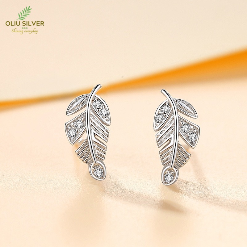 Bông Tai Bạc S925 Chiếc Lá Simply Leaf Xinh Xắn | Khuyên Tai Nữ Trang Sức Bạc Thời Trang