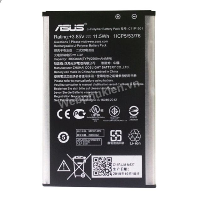 Pin điện thoại Asus C11P1501 - Zenfone Selfie Z00UD - ZD551KL