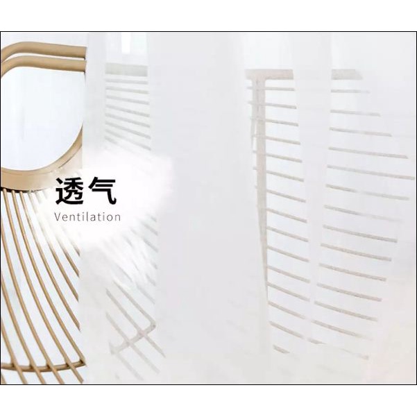 Bộ 2 tấm Rèm Vải Tuyn Trắng Trang Trí Phòng Khách Hiện Đại 1mx2m/ tấm