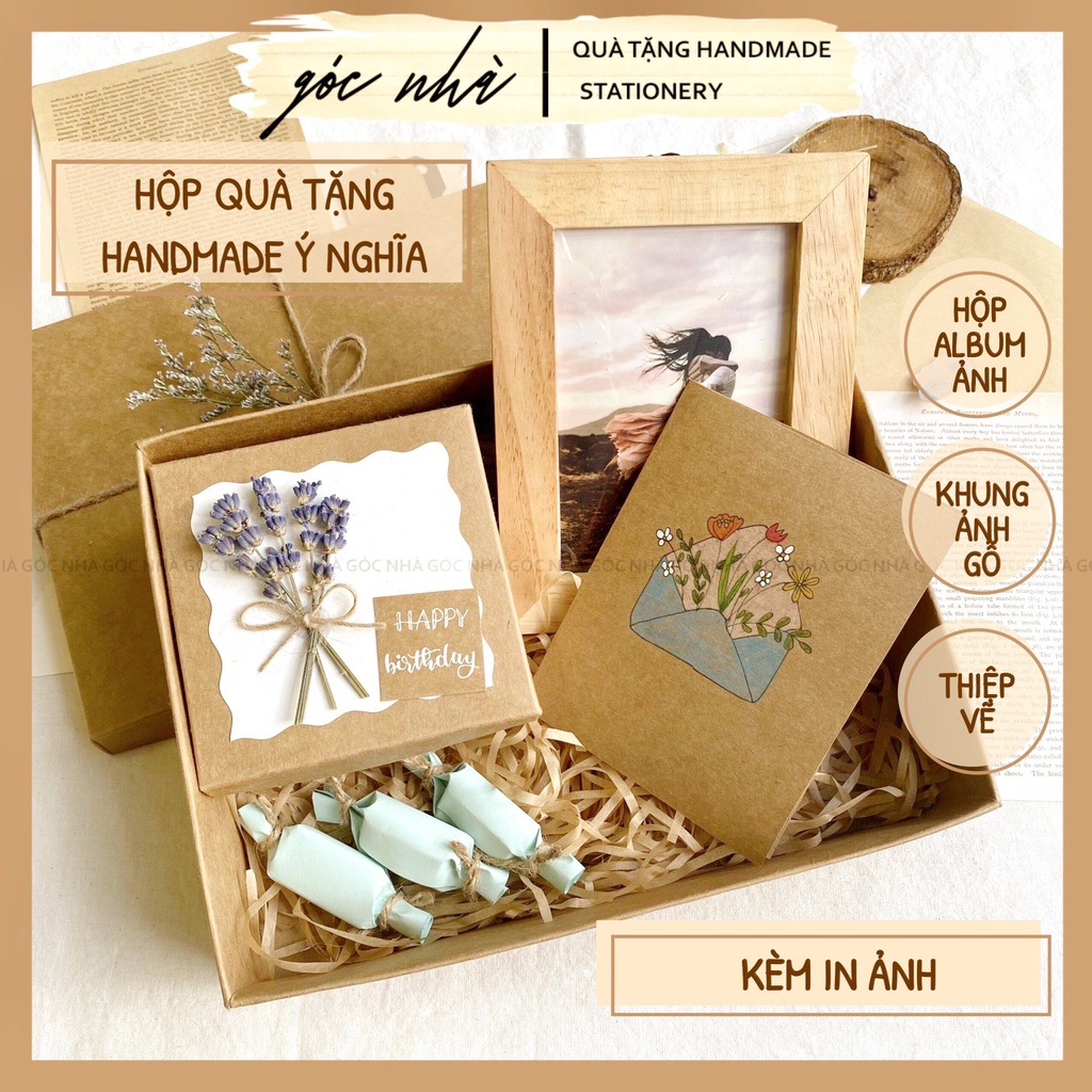 Combo hộp quà tặng album dán ảnh nhân dịp sinh nhật kỉ niệm anniversary valentine xinh xắn tinh tế sang trọng Góc Nhà