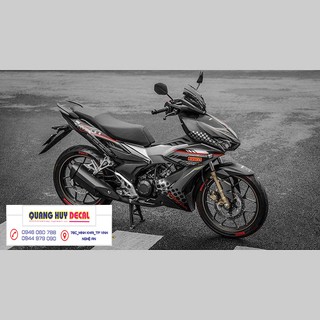 Tem trùm Winner X đen xám, độ dán team decal xe thiết kế rẻ đẹp theo yêu cầu