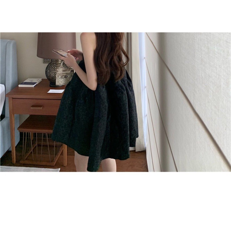 Váy Babydoll Tầng Hai Dây Vải Sần Xinhhhhh