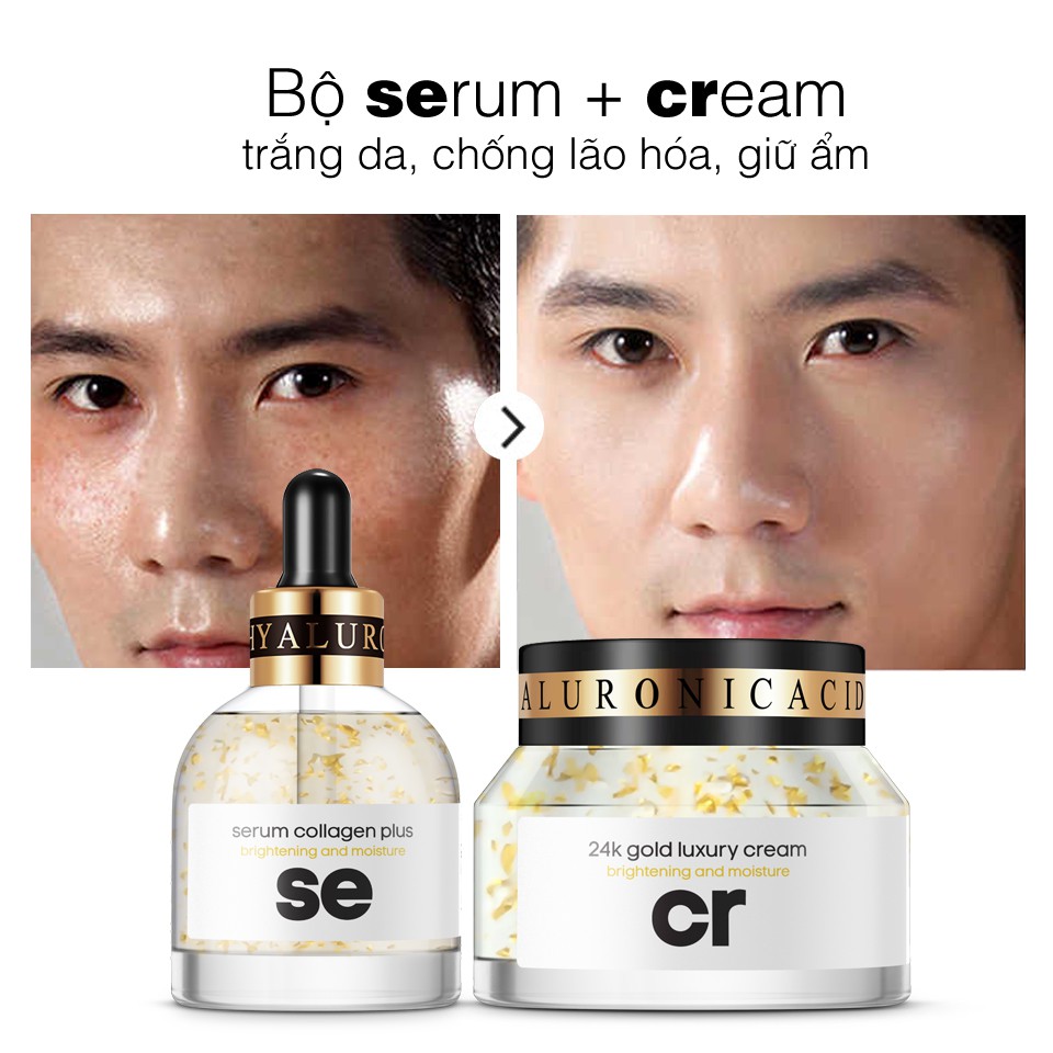 BỘ SErum+CReam TRẮNG DA, GIỮ ẨM CHỐNG LÃO HÓA LANGCE dành cho NAM