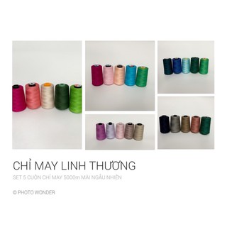 SET 5 CUỘN CHỈ MAY 5000m MÀU NGẪU NHIÊN