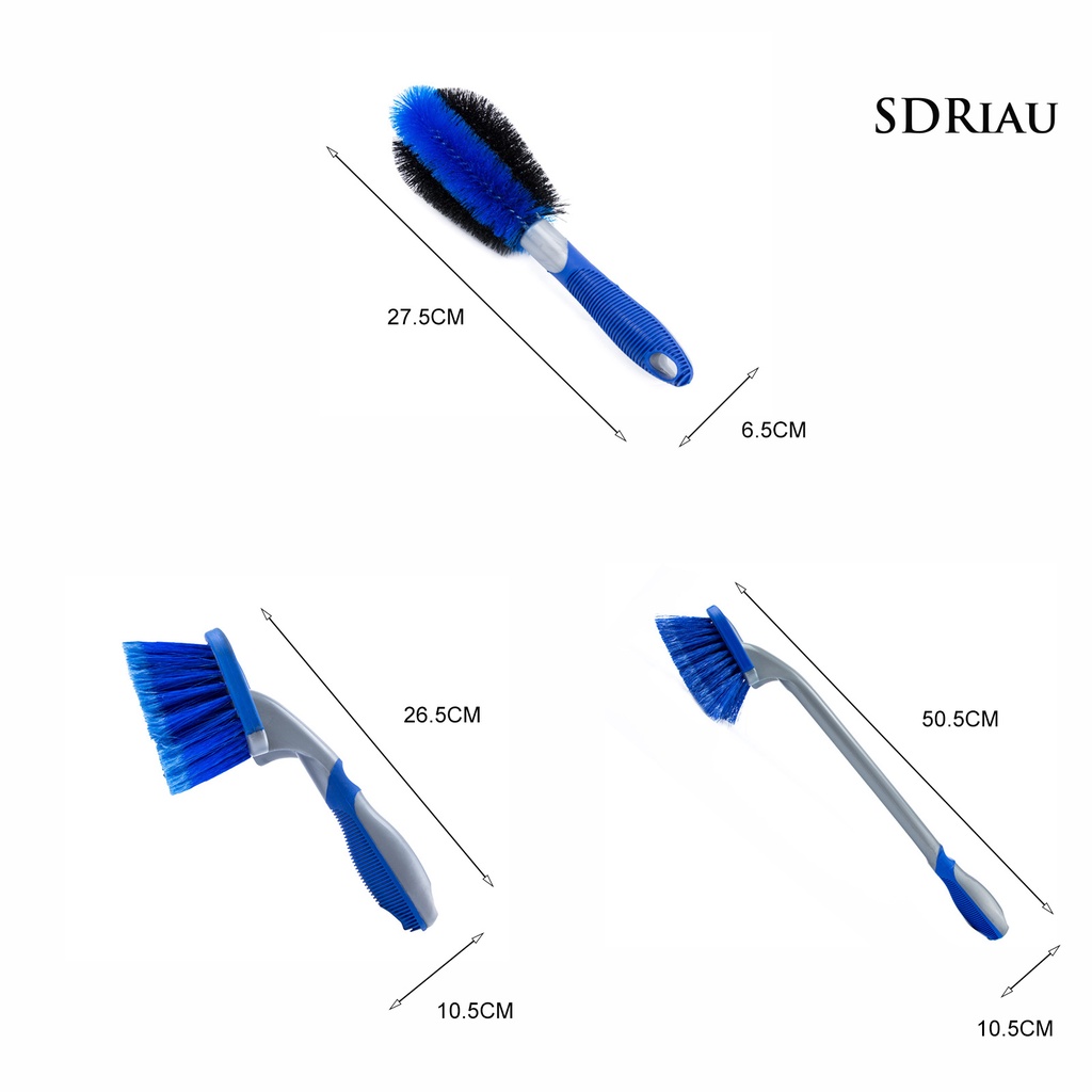 Bàn chải làm sạch bánh xe ô tô đa năng bằng nhựa abs với cán dài / ngắn