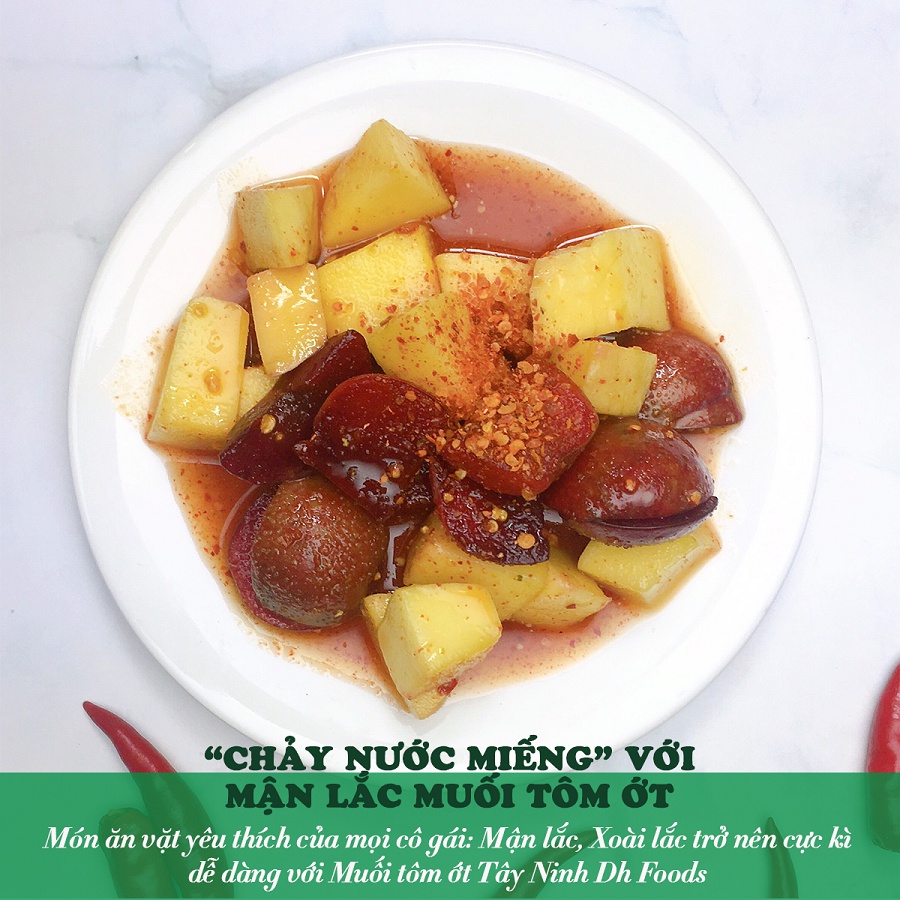 Muối Tôm Tôm Ớt Tây Ninh Natutal DH Foods Ớt Xanh Hột Sấy Food Gia Vị Chấm Bếp Ulatroi Tiêu lá chanh