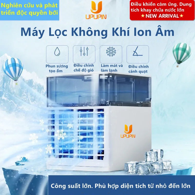 Quạt điều hòa không khí di động mini thế hệ thứ sáu, quạt làm mát, tạo ẩm, chức năng phun sương