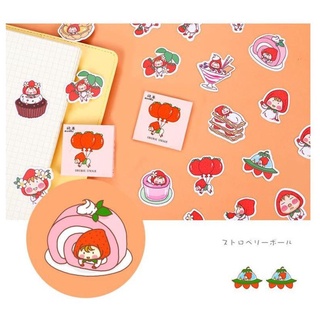 Bộ 45 Sticker Bé Dâu Tây Đáng Yêu E109
