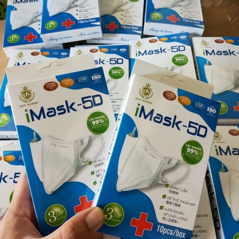 (Giá Sỉ) Hộp khẩu trang 5d mask Duy Khánh cao cấp 10 cái