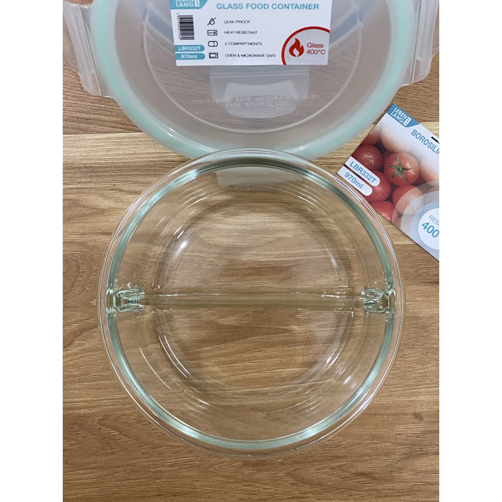 Hộp thủy tinh 3 ngăn riêng biệt LebenLang (Nhập khẩu Đức) | BigBuy360 - bigbuy360.vn