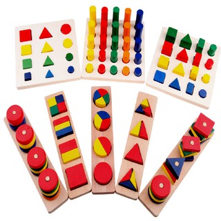 Bộ 8 món đồ chơi gỗ Montessori