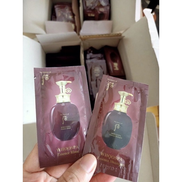 1 Cặp gội xả whoo đông y cao cấp Whoospa ngừa rụng tóc dưỡng tóc mềm mượt chắc khoẻ hương thơm quyến rũ 8ml x