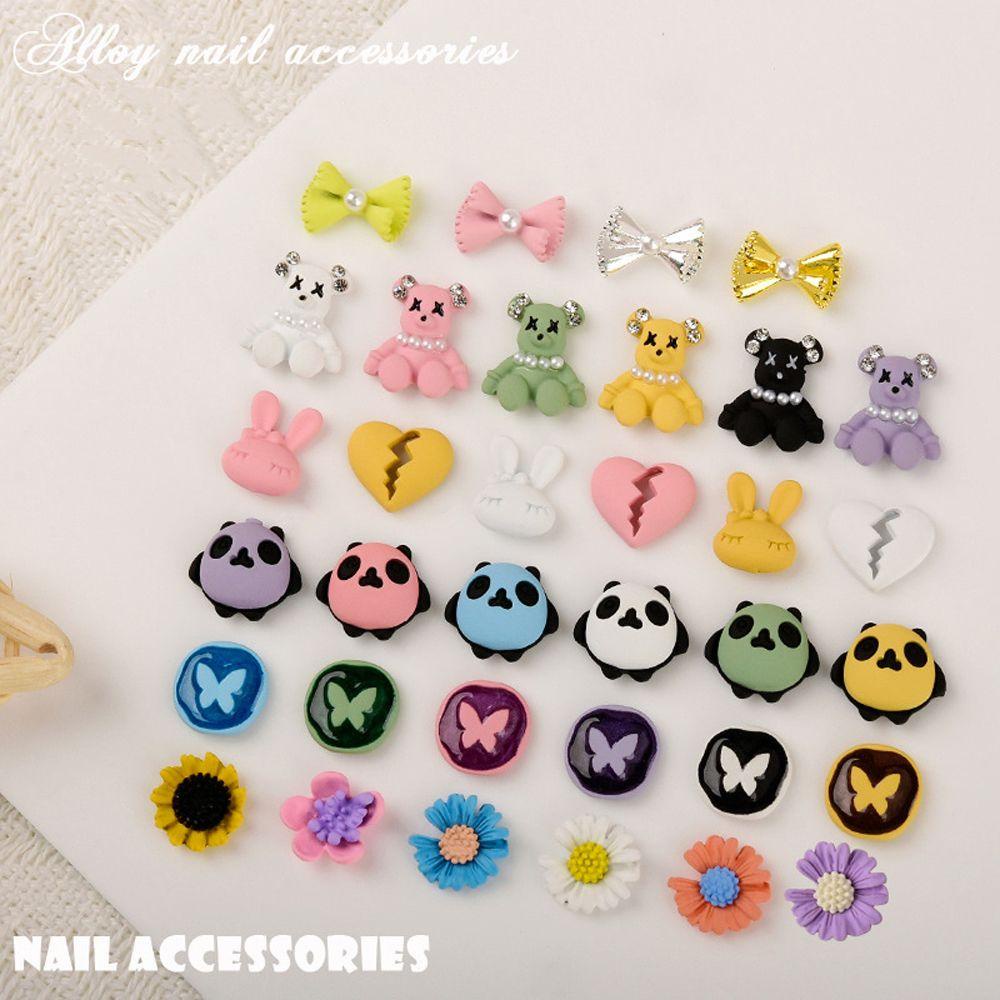 OCEANMAP Phụ Kiện Trang Trí Móng Tay 3D Họa Tiết Hoạt Hình Dễ Thương Bắt Mắt