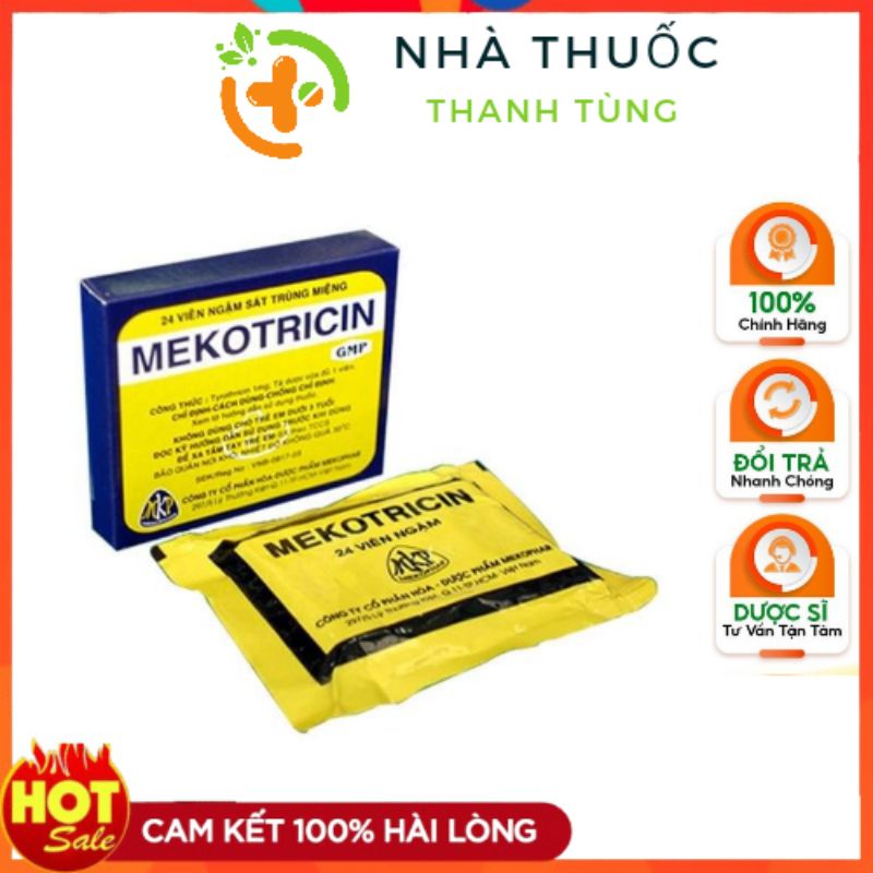 Viên ngậm họng mekotricin