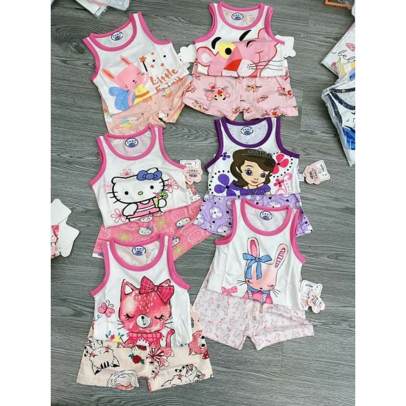 Bộ cotton quảng châu xuất bé trai v gái