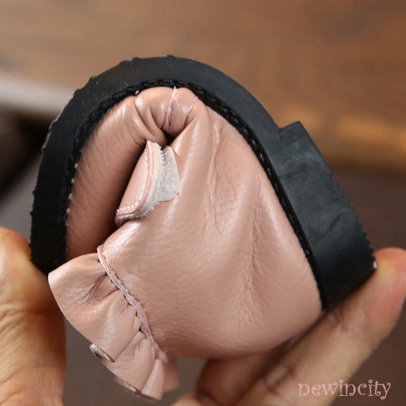 Giày Bốt Da Phối Nơ Xinh Xắn Cho Bé Gái